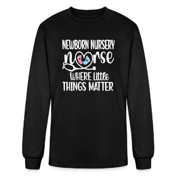 Newborn Nursery Nurse Gift Newborn Nursery Nursing - Men's Long Sleeve T-Shirt - black - Front