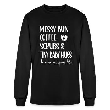 Best Newborn Nursery Nurse Newborn Nursery Nursing - Men's Long Sleeve T-Shirt - black - Front
