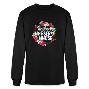 Newborn Nursery Nursing Best Newborn Nursery Nurse - Men's Long Sleeve T-Shirt - black - Front