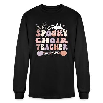 Spooky Choir Teacher Halloween Choir Teaching Gift - Men's Long Sleeve T-Shirt - black - Front