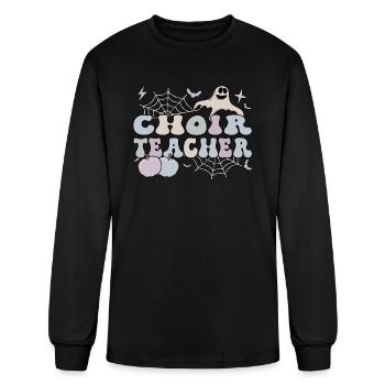 Spooky Choir Teacher Halloween Choir Teaching Gift - Men's Long Sleeve T-Shirt - black - Front