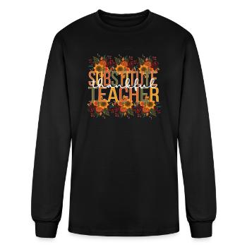 Substitute Teacher Thanksgiving School Sub Teacher - Men's Long Sleeve T-Shirt - black - Front