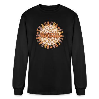 Volunteer Thanksgiving Volunteering Voluntary Work - Men's Long Sleeve T-Shirt - black - Front