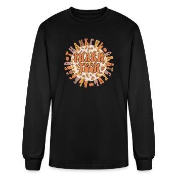 Pharmacy Technologist Thanksgiving Pharmacy Tech - Men's Long Sleeve T-Shirt - black - Front