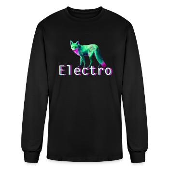 Electro techno music - Men's Long Sleeve T-Shirt - black - Front