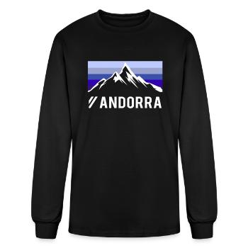 Andorra mountains mountains nature - Men's Long Sleeve T-Shirt - black - Front