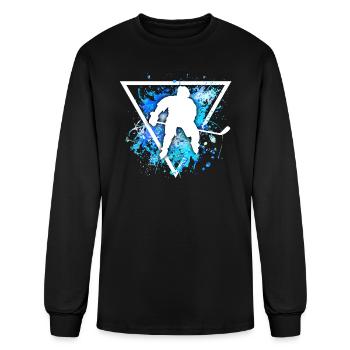 hockey - Men's Long Sleeve T-Shirt - black - Front