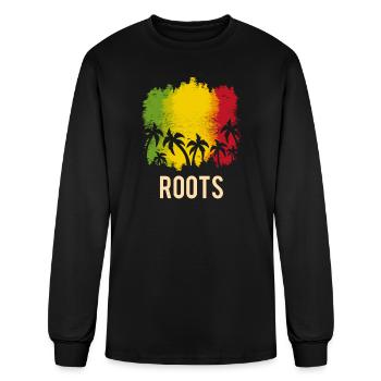 cadeau reggae racines - T-shirt à manches longues Homme - noir - Devant