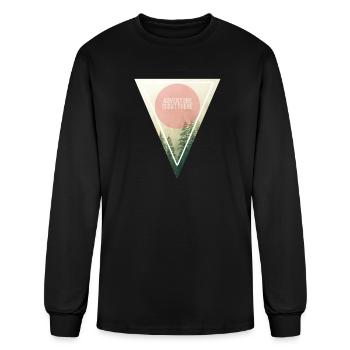 geometry fog forest mystical adventure - Men's Long Sleeve T-Shirt - black - Front