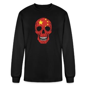 China - Men's Long Sleeve T-Shirt - black - Front
