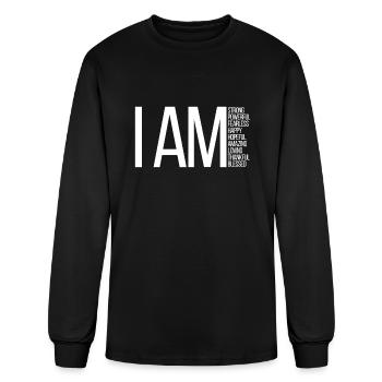 I am... - Men's Long Sleeve T-Shirt - black - Front