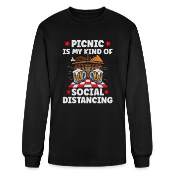 Picnic Lover Picnic Food Basket Picnic Date - Men's Long Sleeve T-Shirt - black - Front