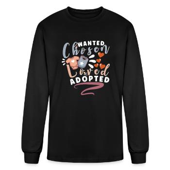 Funny Adoption Adoption Day Gifts Adoption Family - Men's Long Sleeve T-Shirt - black - Front