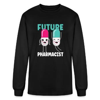 Funny Pharmacist Pharmacy Technician Pharmacy - Men's Long Sleeve T-Shirt - black - Front