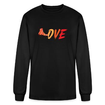 Roller Skate Roller Skating Roller Derby - Men's Long Sleeve T-Shirt - black - Front