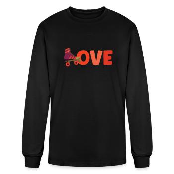 Roller Skate Roller Skating Roller Derby - Men's Long Sleeve T-Shirt - black - Front