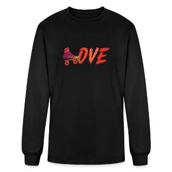 Roller Skate Roller Skating Roller Derby - Men's Long Sleeve T-Shirt - black - Front
