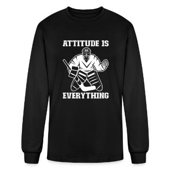 Ice Hockey Player Funny Ice Hockey Team Goalie - Men's Long Sleeve T-Shirt - black - Front