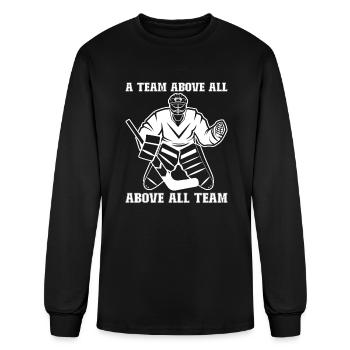 Ice Hockey Player Funny Ice Hockey Team Goalie - Men's Long Sleeve T-Shirt - black - Front