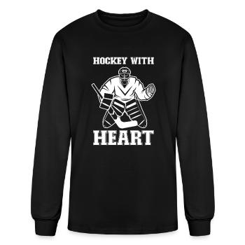 Ice Hockey Player Funny Ice Hockey Team Goalie - Men's Long Sleeve T-Shirt - black - Front