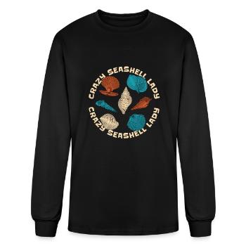 coquillages collecteur de coquillages collection de coquillages Cadeau - T-shirt à manches longues Homme - noir - Devant