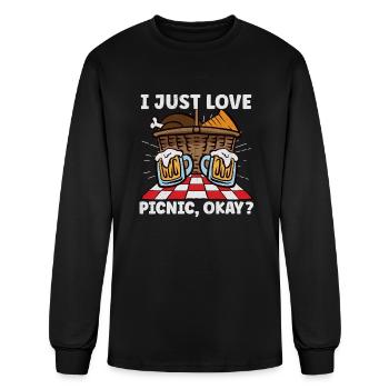 Picnic Lover Picnic Food Basket Picnic Date - Men's Long Sleeve T-Shirt - black - Front