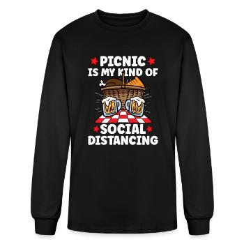 Picnic Lover Picnic Food Basket Picnic Date - Men's Long Sleeve T-Shirt - black - Front