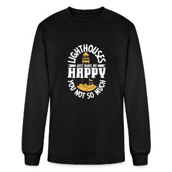 Lighthouse Seaside Nautical I just love lighthouse - Men's Long Sleeve T-Shirt - black - Front