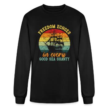 Sailors Sea Shanty Singing Ship Adventures - Men's Long Sleeve T-Shirt - black - Front