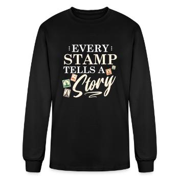 Philately Philatelist Stamp Collecting Stamp - Men's Long Sleeve T-Shirt - black - Front