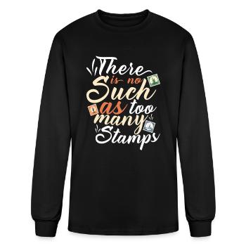 Philately Philatelist Stamp Collecting Stamp - Men's Long Sleeve T-Shirt - black - Front