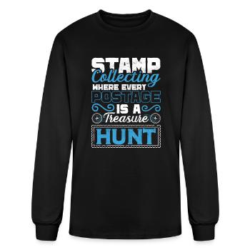 Philately Philatelist Stamp Collecting Stamp - Men's Long Sleeve T-Shirt - black - Front
