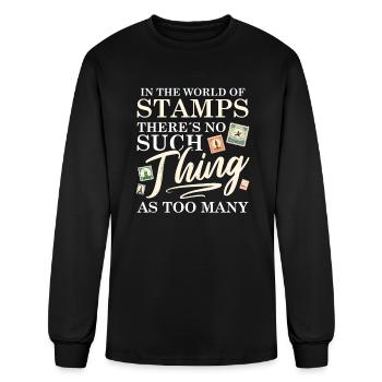 Philately Philatelist Stamp Collecting Stamp - Men's Long Sleeve T-Shirt - black - Front