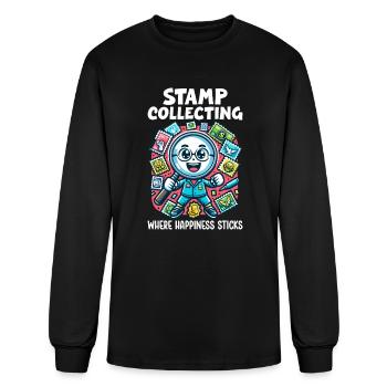 Philately Philatelist Stamp Collecting Stamp - Men's Long Sleeve T-Shirt - black - Front