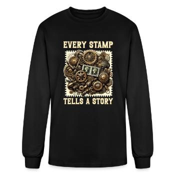 Philately Philatelist Stamp Collecting Stamp - Men's Long Sleeve T-Shirt - black - Front