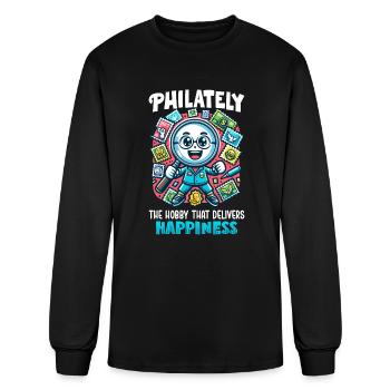 Philately Philatelist Stamp Collecting Stamp - Men's Long Sleeve T-Shirt - black - Front