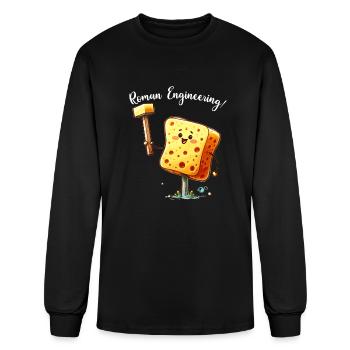 Funny Sponge Roman History Roman Empire Bathroom - Men's Long Sleeve T-Shirt - black - Front