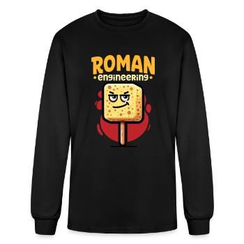 Funny Sponge Roman History Roman Empire Bathroom - Men's Long Sleeve T-Shirt - black - Front