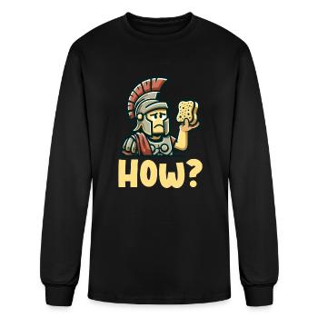 Funny Sponge Roman History Roman Empire Bathroom - Men's Long Sleeve T-Shirt - black - Front