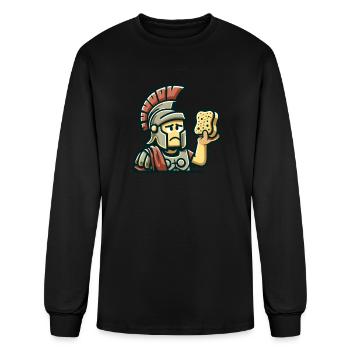 Funny Sponge Roman History Roman Empire Bathroom - Men's Long Sleeve T-Shirt - black - Front