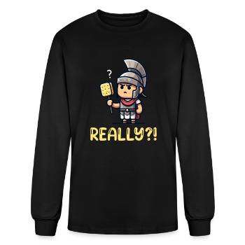 Funny Sponge Roman History Roman Empire Bathroom - Men's Long Sleeve T-Shirt - black - Front