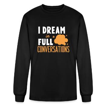 Sleep Talking Somniloquy Talking In Sleep Sleep - Men's Long Sleeve T-Shirt - black - Front