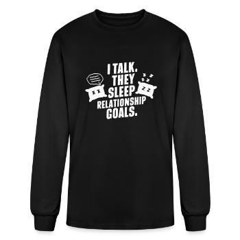 Sleep Talking Somniloquy Talking In Sleep Sleep - Men's Long Sleeve T-Shirt - black - Front