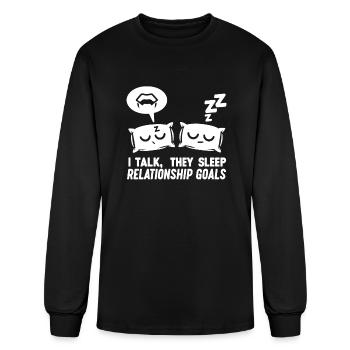 Sleep Talking Somniloquy Talking In Sleep Sleep - Men's Long Sleeve T-Shirt - black - Front