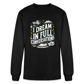 Sleep Talking Somniloquy Talking In Sleep Sleep - Men's Long Sleeve T-Shirt - black - Front