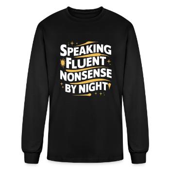 Sleep Talking Somniloquy Talking In Sleep Sleep - Men's Long Sleeve T-Shirt - black - Front