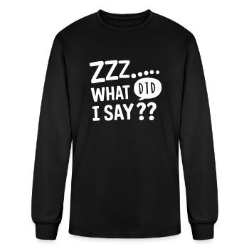 Sleep Talking Somniloquy Talking In Sleep Sleep - Men's Long Sleeve T-Shirt - black - Front