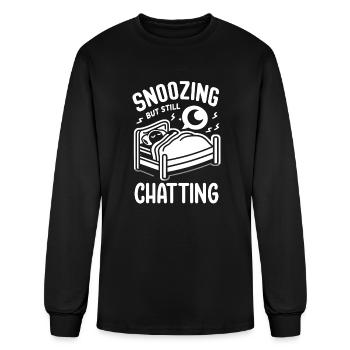 Sleep Talking Somniloquy Talking In Sleep Sleep - Men's Long Sleeve T-Shirt - black - Front