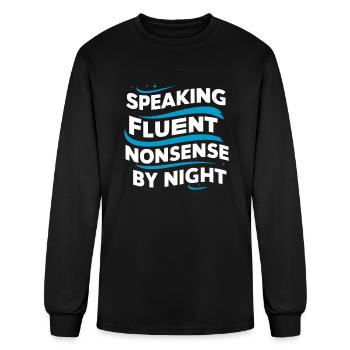 Sleep Talking Somniloquy Talking In Sleep Sleep - Men's Long Sleeve T-Shirt - black - Front
