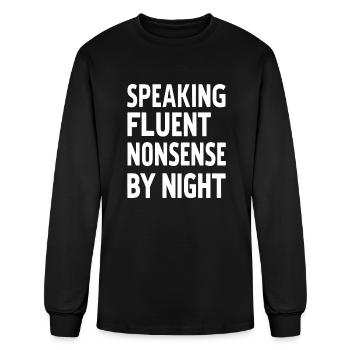 Sleep Talking Somniloquy Talking In Sleep Sleep - Men's Long Sleeve T-Shirt - black - Front